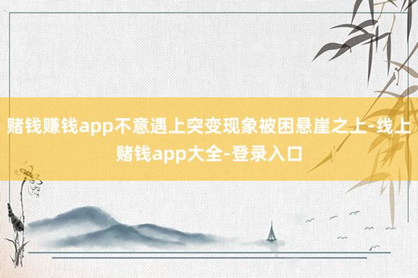 赌钱赚钱app不意遇上突变现象被困悬崖之上-线上赌钱app大全-登录入口