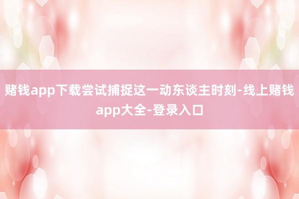 赌钱app下载尝试捕捉这一动东谈主时刻-线上赌钱app大全-登录入口
