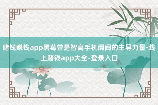 赌钱赚钱app黑莓曾是智高手机阛阓的主导力量-线上赌钱app大全-登录入口